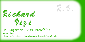 richard vizi business card